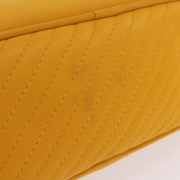 Saint Laurent Hand Bag Nylon Yellow Gold Auth BA16065A