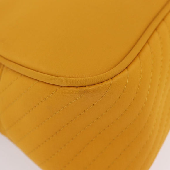 Saint Laurent Hand Bag Nylon Yellow Gold Auth BA16065A