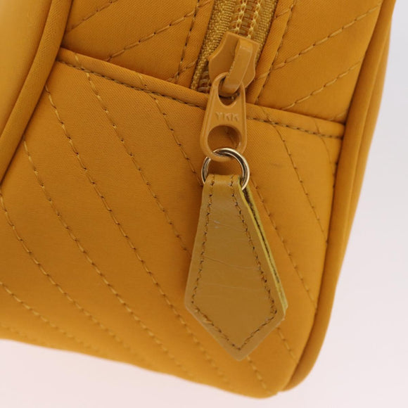 Saint Laurent Hand Bag Nylon Yellow Gold Auth BA16065A