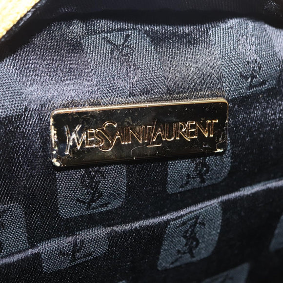 Saint Laurent Hand Bag Nylon Yellow Gold Auth BA16065A