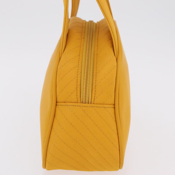 Saint Laurent Hand Bag Nylon Yellow Gold Auth BA16065A