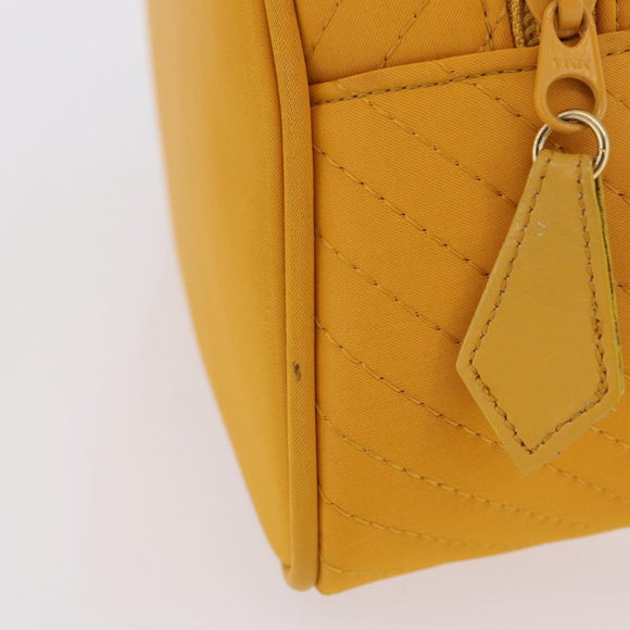 Saint Laurent Hand Bag Nylon Yellow Gold Auth BA16065A
