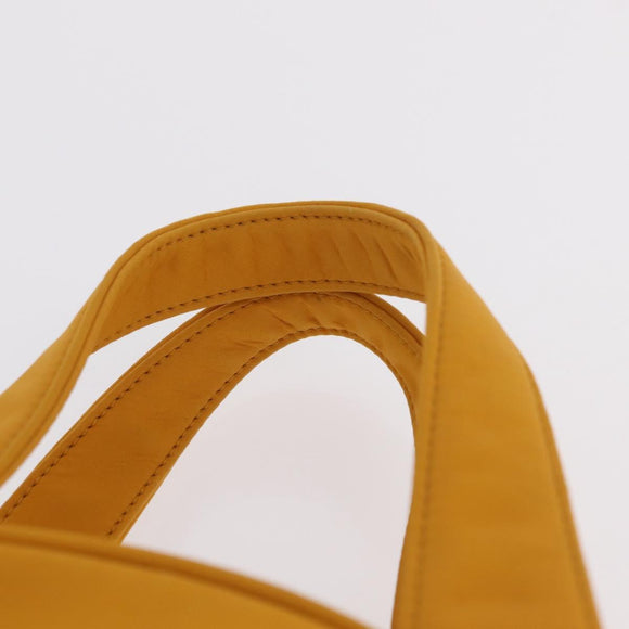 Saint Laurent Hand Bag Nylon Yellow Gold Auth BA16065A