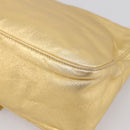 FENDI Mamma Baguette Shoulder Bag Leather Gold Auth BA16067SAM-12