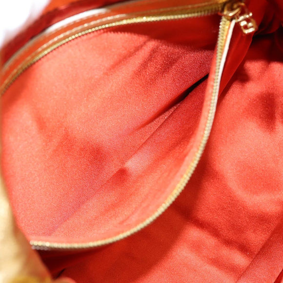 FENDI Mamma Baguette Shoulder Bag Leather Gold Auth BA16067SAM