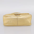 FENDI Mamma Baguette Shoulder Bag Leather Gold Auth BA16067SAM-9