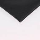 Saint Laurent Clutch Bag Leather Black Silver Auth BA16068A-15