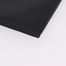 Saint Laurent Clutch Bag Leather Black Silver Auth BA16068A-16