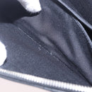 Saint Laurent Clutch Bag Leather Black Silver Auth BA16068A-11