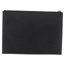 Saint Laurent Clutch Bag Leather Black Silver Auth BA16068A-2