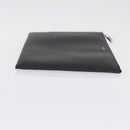 Saint Laurent Clutch Bag Leather Black Silver Auth BA16068A-4