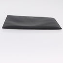 Saint Laurent Clutch Bag Leather Black Silver Auth BA16068A-7