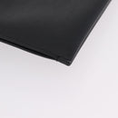 Saint Laurent Clutch Bag Leather Black Silver Auth BA16068A-8