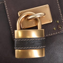 Chloe Paddington Shoulder Bag Leather 2way Brown Gold Silver Auth BA16069V-20