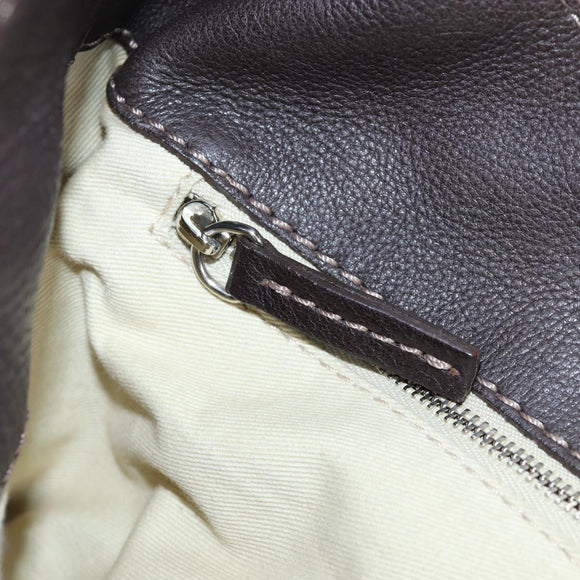 Chloe Paddington Shoulder Bag Leather 2way Brown Gold Silver Auth BA16069V