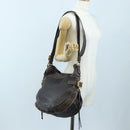 Chloe Paddington Shoulder Bag Leather 2way Brown Gold Silver Auth BA16069V-29