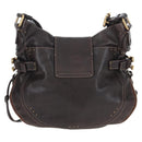 Chloe Paddington Shoulder Bag Leather 2way Brown Gold Silver Auth BA16069V-2