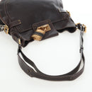 Chloe Paddington Shoulder Bag Leather 2way Brown Gold Silver Auth BA16069V-7