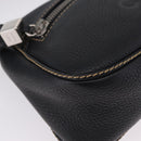 CHANEL Shoulder Bag Leather Black Silver CC Auth BA16070V-8