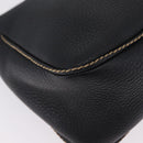 CHANEL Shoulder Bag Leather Black Silver CC Auth BA16070V-16