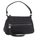 CHANEL Shoulder Bag Leather Black Silver CC Auth BA16070V-1