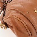 Chloe Paddington Hand Bag Leather Brown Gold Silver Auth BA16075V-8
