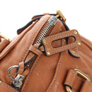 Chloe Paddington Hand Bag Leather Brown Gold Silver Auth BA16075V-19
