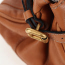 Chloe Paddington Hand Bag Leather Brown Gold Silver Auth BA16075V-20