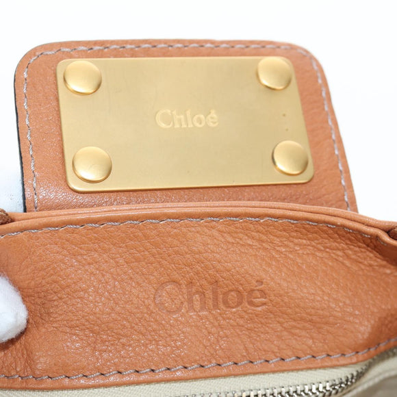 Chloe Paddington Hand Bag Leather Brown Gold Silver Auth BA16075V