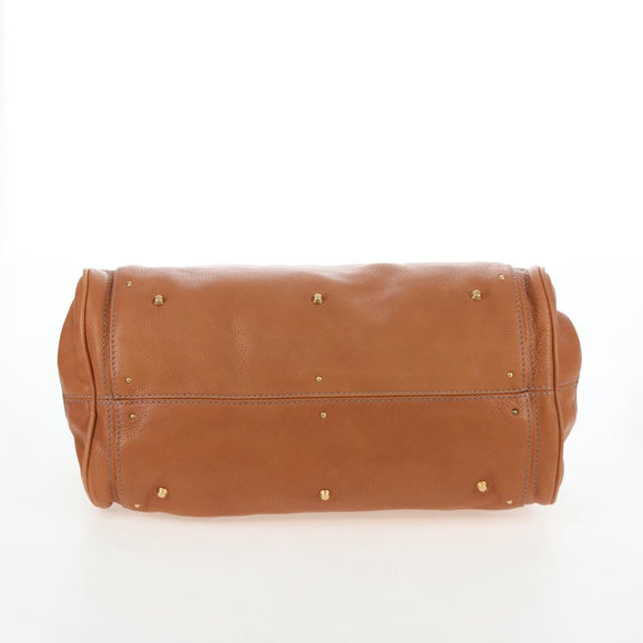 Chloe Paddington Hand Bag Leather Brown Gold Silver Auth BA16075V