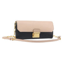 Miu Miu Chain Shoulder Wallet Leather Gold Pink Auth BA16081A-1