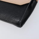 Miu Miu Chain Shoulder Wallet Leather Gold Pink Auth BA16081A-15