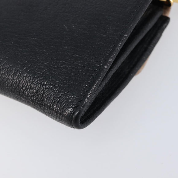 Miu Miu Chain Shoulder Wallet Leather Gold Pink Auth BA16081A