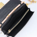 Miu Miu Chain Shoulder Wallet Leather Gold Pink Auth BA16081A-10