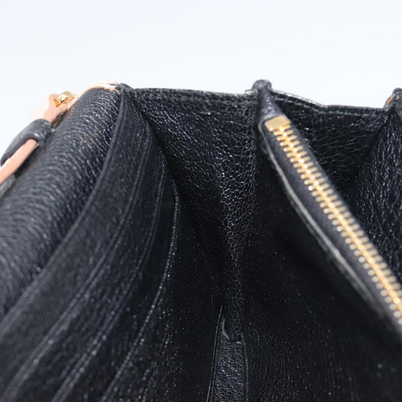 Miu Miu Chain Shoulder Wallet Leather Gold Pink Auth BA16081A