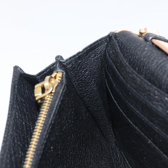 Miu Miu Chain Shoulder Wallet Leather Gold Pink Auth BA16081A