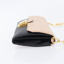 Miu Miu Chain Shoulder Wallet Leather Gold Pink Auth BA16081A-3