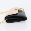 Miu Miu Chain Shoulder Wallet Leather Gold Pink Auth BA16081A-4