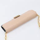 Miu Miu Chain Shoulder Wallet Leather Gold Pink Auth BA16081A-6