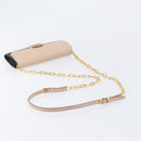 Miu Miu Chain Shoulder Wallet Leather Gold Pink Auth BA16081A-7