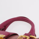 Miu Miu Madras Hand Bag Leather 2way Pink Gold Tone Auth BA16083-15