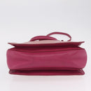 Miu Miu Madras Hand Bag Leather 2way Pink Gold Tone Auth BA16083-7