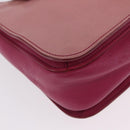 Miu Miu Madras Hand Bag Leather 2way Pink Gold Tone Auth BA16083-23