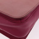 Miu Miu Madras Hand Bag Leather 2way Pink Gold Tone Auth BA16083-26