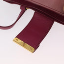 Miu Miu Madras Hand Bag Leather 2way Pink Gold Tone Auth BA16083-29