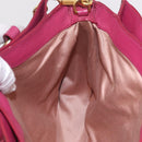 Miu Miu Madras Hand Bag Leather 2way Pink Gold Tone Auth BA16083-33