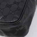 GUCCI GG Implementation Shoulder Bag Coated Canvas Black 201448 Auth BA16084-12
