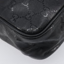GUCCI GG Implementation Shoulder Bag Coated Canvas Black 201448 Auth BA16084-13