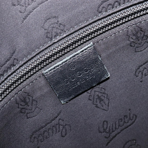 GUCCI GG Implementation Shoulder Bag Coated Canvas Black 201448 Auth BA16084