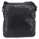 GUCCI GG Implementation Shoulder Bag Coated Canvas Black 201448 Auth BA16084-3
